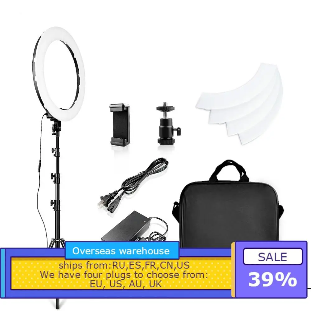 LED Ring Light 18 Inch Ring Lamp Photo light ring With Tripod Phone holder for YouTube makeup Studio photography ringligt
LED Ring Light 18 Inch Ring Lamp Photo light ring With Tripod Phone holder for YouTube makeup Studio photography ringligt