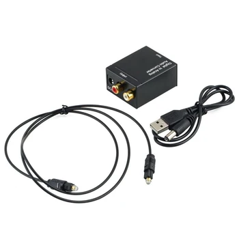 Optical Digital Stereo SPDIF Toslink Coaxial Signal to Analog Adapter Analog Converter Decoder Optical Cable USB-DC Power Cable
Optical Digital Stereo SPDIF Toslink Coaxial Signal to Analog Adapter Analog Converter Decoder Optical Cable USB-DC Power Cable