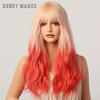 HENRY MARGU Orange Pink Ombre Hair Wigs Long Wave Synthetic Wigs With Bangs Heat Resistant Natural Wigs For Women Cosplay
HENRY MARGU Orange Pink Ombre Hair Wigs Long Wave Synthetic Wigs With Bangs Heat Resistant Natural Wigs For Women Cosplay
