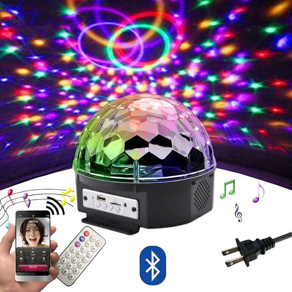 Stage Light Disco Light 18W DJ 9 Colors LED Bluetooth Speaker Mp3 Player Prom Laser Party Light Laser Projection Disco Ball
Stage Light Disco Light 18W DJ 9 Colors LED Bluetooth Speaker Mp3 Player Prom Laser Party Light Laser Projection Disco Ball