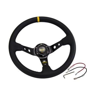 Car Modified Steering Wheel Matte Leather 14 Inch / 350Mm Imitation Racing Competitive General Steering Wheel
Car Modified Steering Wheel Matte Leather 14 Inch / 350Mm Imitation Racing Competitive General Steering Wheel