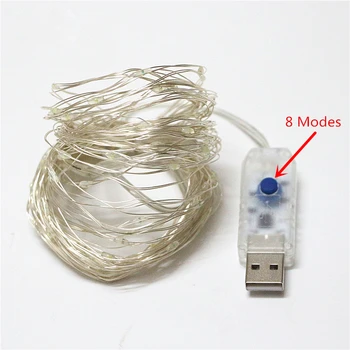 USB 5V Led String Lights 10M 100 LEDs Waterproof Silver Wire 8 Modes Flash Full Color LED Strip light Christmas Holiday Lighting
USB 5V Led String Lights 10M 100 LEDs Waterproof Silver Wire 8 Modes Flash Full Color LED Strip light Christmas Holiday Lighting
