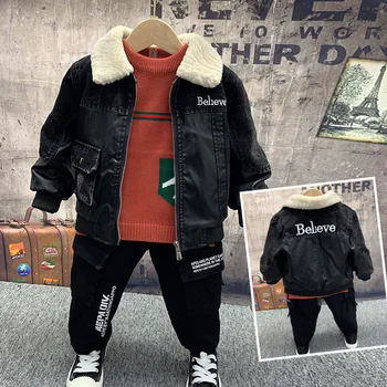 2 3 4 5 6 Y Kids Tracksuit High Quality Thicken Jacket Sweater Plus Velvet Pants 3pcs Toddler Boys Clothing Sets Autumn Winter
2 3 4 5 6 Y Kids Tracksuit High Quality Thicken Jacket Sweater Plus Velvet Pants 3pcs Toddler Boys Clothing Sets Autumn Winter