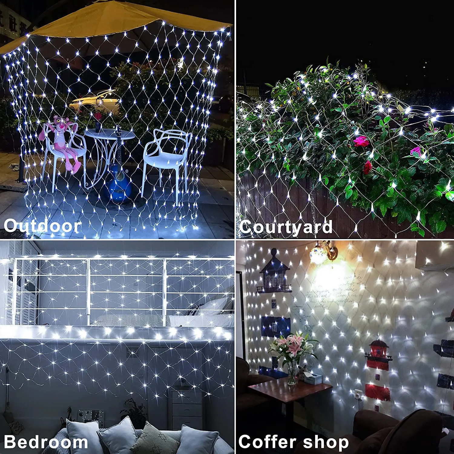 Generic 1.5x1.5M 3x2M LED Net Mesh Fairy String Light Gard Window