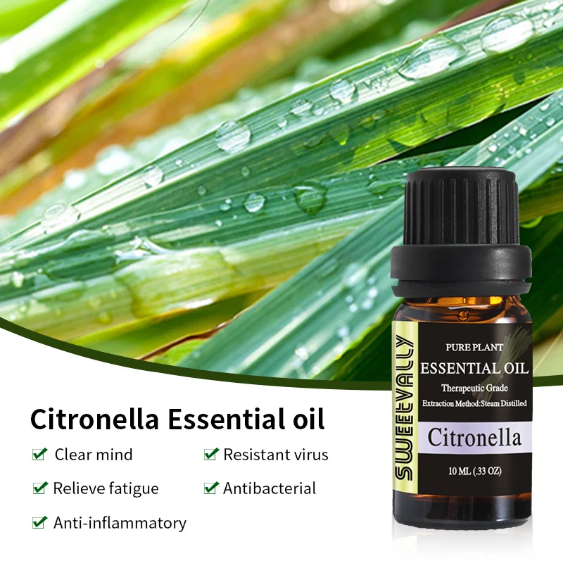 10ml Citronella Essential Oil Relieve Stress Air Freshening Help Sleep for Humidifier Fragrance Lamp Aromatherapy Essential Oils
10ml Citronella Essential Oil Relieve Stress Air Freshening Help Sleep for Humidifier Fragrance Lamp Aromatherapy Essential Oils
