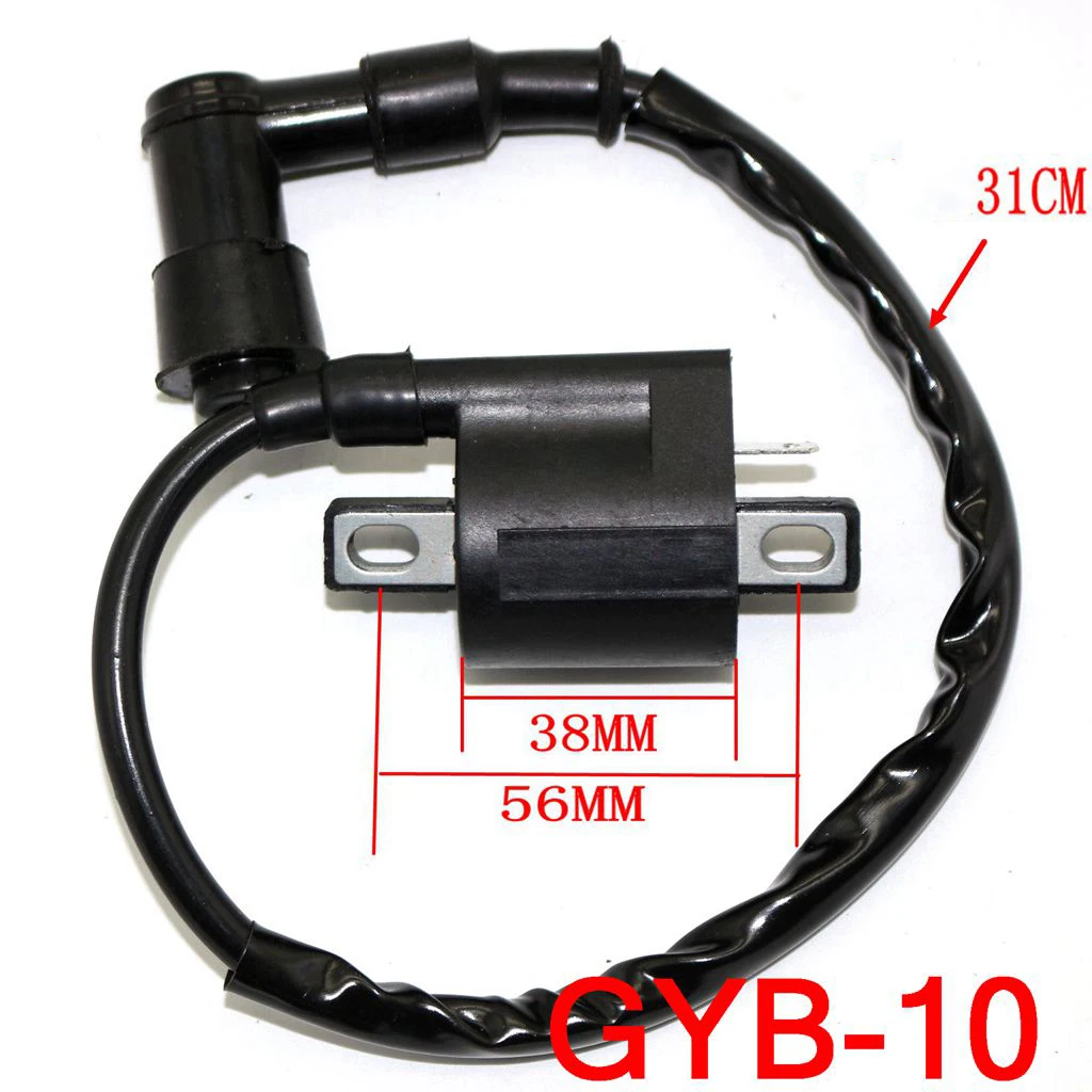 High Performance Ignition Coil Assembly for CG125 Motorcycle - Black High Performance Ignition Coil Assembly for CG125 Motorcycle - Black