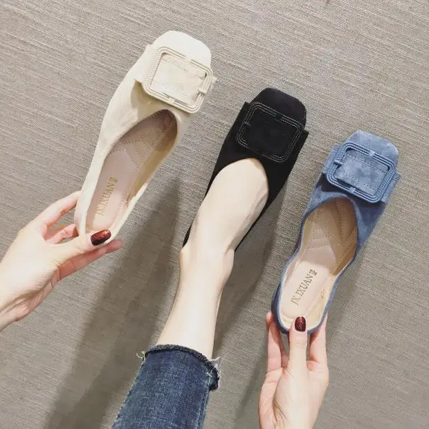 Soft bottom women's shoes comfortable wild casual square head spring and autumn single shoes flat heel generous buckle bow shoes
Soft bottom women's shoes comfortable wild casual square head spring and autumn single shoes flat heel generous buckle bow shoes