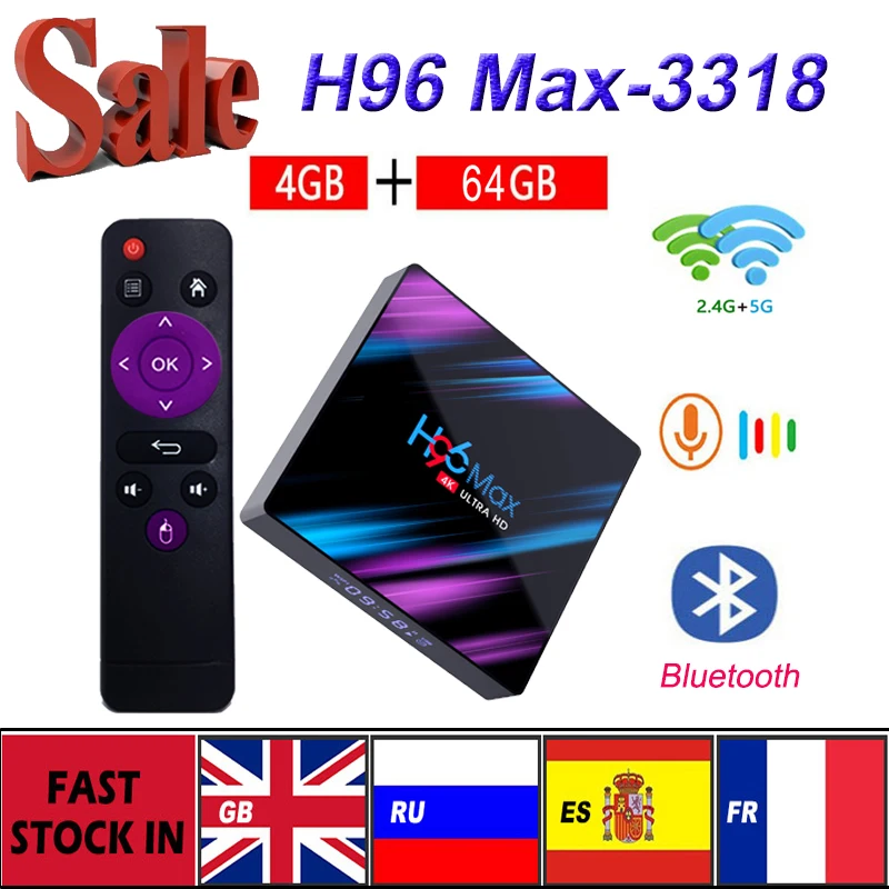 H96 Max 3318 Smart TV Set Top Box Android 9.0 HDR10 and HLG modes Support Android Europe iptv m3u subscription Android TV box
H96 Max 3318 Smart TV Set Top Box Android 9.0 HDR10 and HLG modes Support Android Europe iptv m3u subscription Android TV box