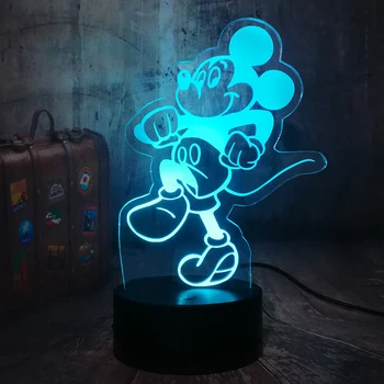 Cute Adorable Happy Mickey Mouse Figure 3D LED Night Light Sleep Cartoon Baby Table Lamp Bedroom Decor Kid Toys Christmas Gift 
Cute Adorable Happy Mickey Mouse Figure 3D LED Night Light Sleep Cartoon Baby Table Lamp Bedroom Decor Kid Toys Christmas Gift