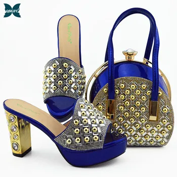 2020 Classics Style New Arrivals Nigerian Women Shoes and Bag Set in blue Color Decorate with Rhinestone for Wedding Party
2020 Classics Style New Arrivals Nigerian Women Shoes and Bag Set in blue Color Decorate with Rhinestone for Wedding Party