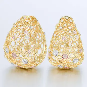 ModemAngel Luxury Geometry Flower Cubic Zirconia Gold Color Wedding Copper High Quality Jewelry Dangle Earring
ModemAngel Luxury Geometry Flower Cubic Zirconia Gold Color Wedding Copper High Quality Jewelry Dangle Earring