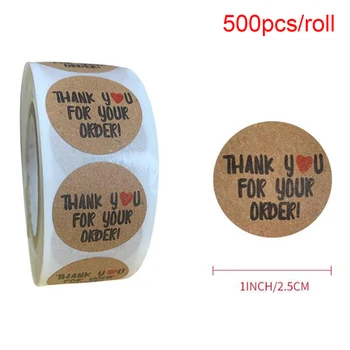 500 Pcs/1 roll Round Kraft Paper Label Sticker Thank You for you order Stickers for Scrapbook Stationery Sticker
500 Pcs/1 roll Round Kraft Paper Label Sticker Thank You for you order Stickers for Scrapbook Stationery Sticker