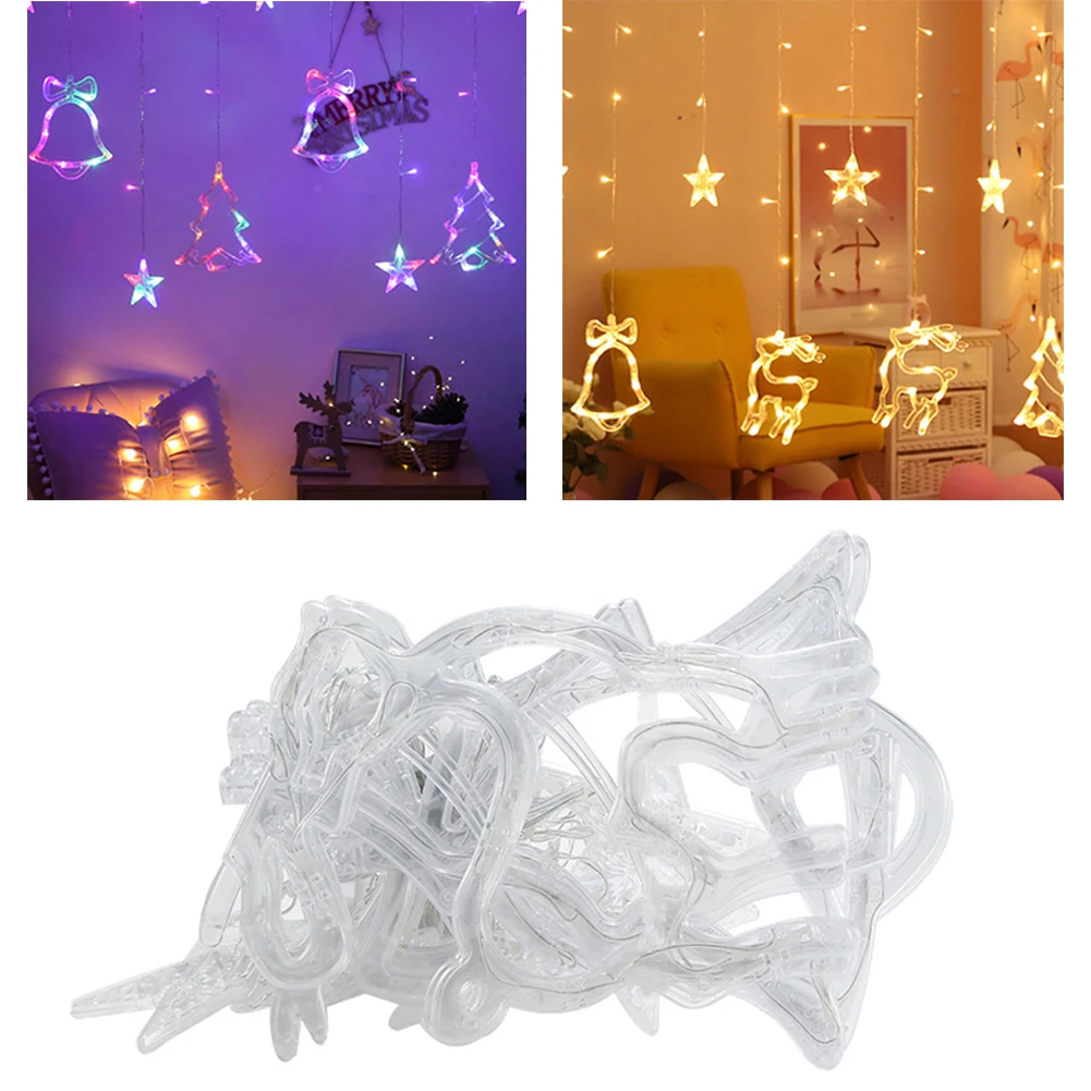 Remote Control LED Curtain String Light 8 Lighting Modes Star Bells Waterproof For Christmas Festival Party Garden Window
Remote Control LED Curtain String Light 8 Lighting Modes Star Bells Waterproof For Christmas Festival Party Garden Window