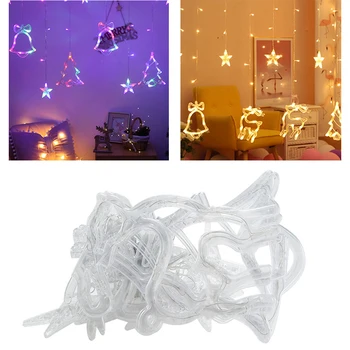 Remote Control LED Curtain String Light 8 Lighting Modes Star Bells Waterproof For Christmas Festival Party Garden Window
Remote Control LED Curtain String Light 8 Lighting Modes Star Bells Waterproof For Christmas Festival Party Garden Window