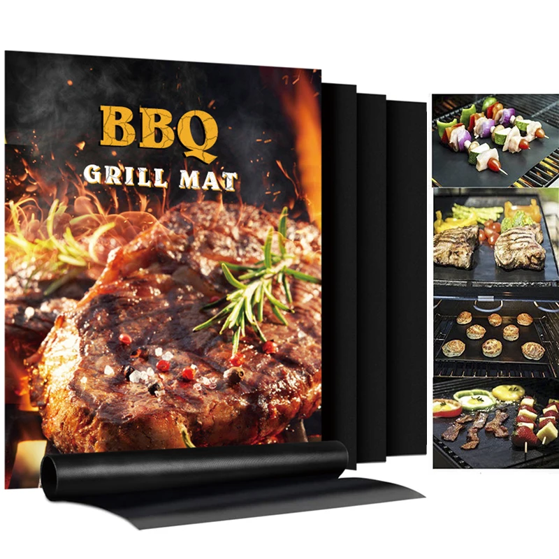 4PCs Non-stick BBQ Grill Mat 40*33cm Baking Mat BBQ Tools Cooking Grilling Sheet Heat Resistance Easily Cleaned
4PCs Non-stick BBQ Grill Mat 40*33cm Baking Mat BBQ Tools Cooking Grilling Sheet Heat Resistance Easily Cleaned