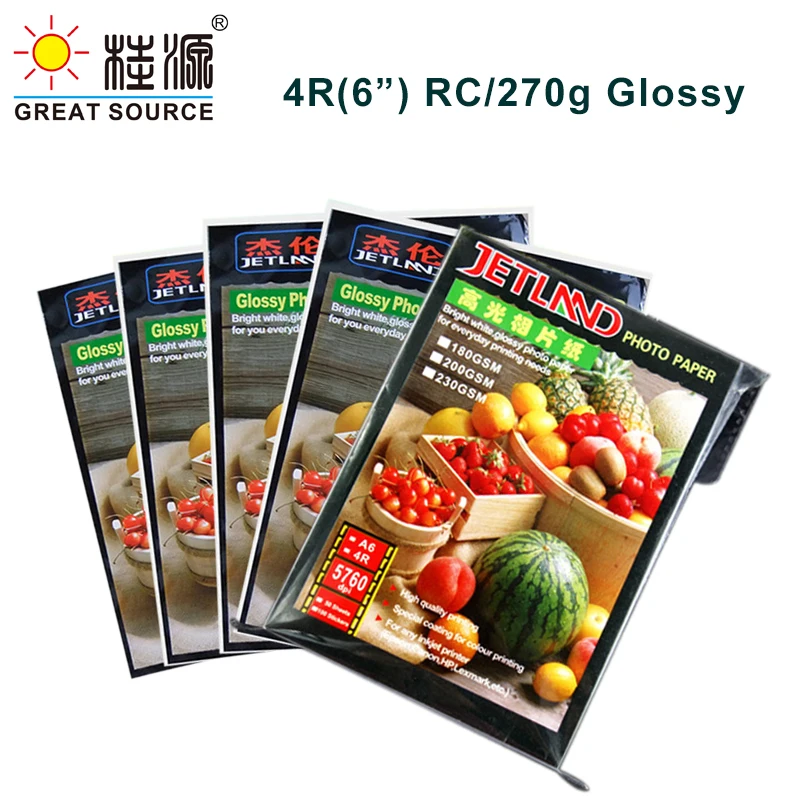 270g Photo Paper Glossy Surface 4R(6') RC Fast Drying Photo Printing Paper 50pcs Per Pack
270g Photo Paper Glossy Surface 4R(6') RC Fast Drying Photo Printing Paper 50pcs Per Pack