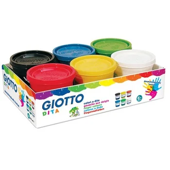 A set of paint for drawing hands Giotto finger paint, 200 ml 6 colors
A set of paint for drawing hands Giotto finger paint, 200 ml 6 colors