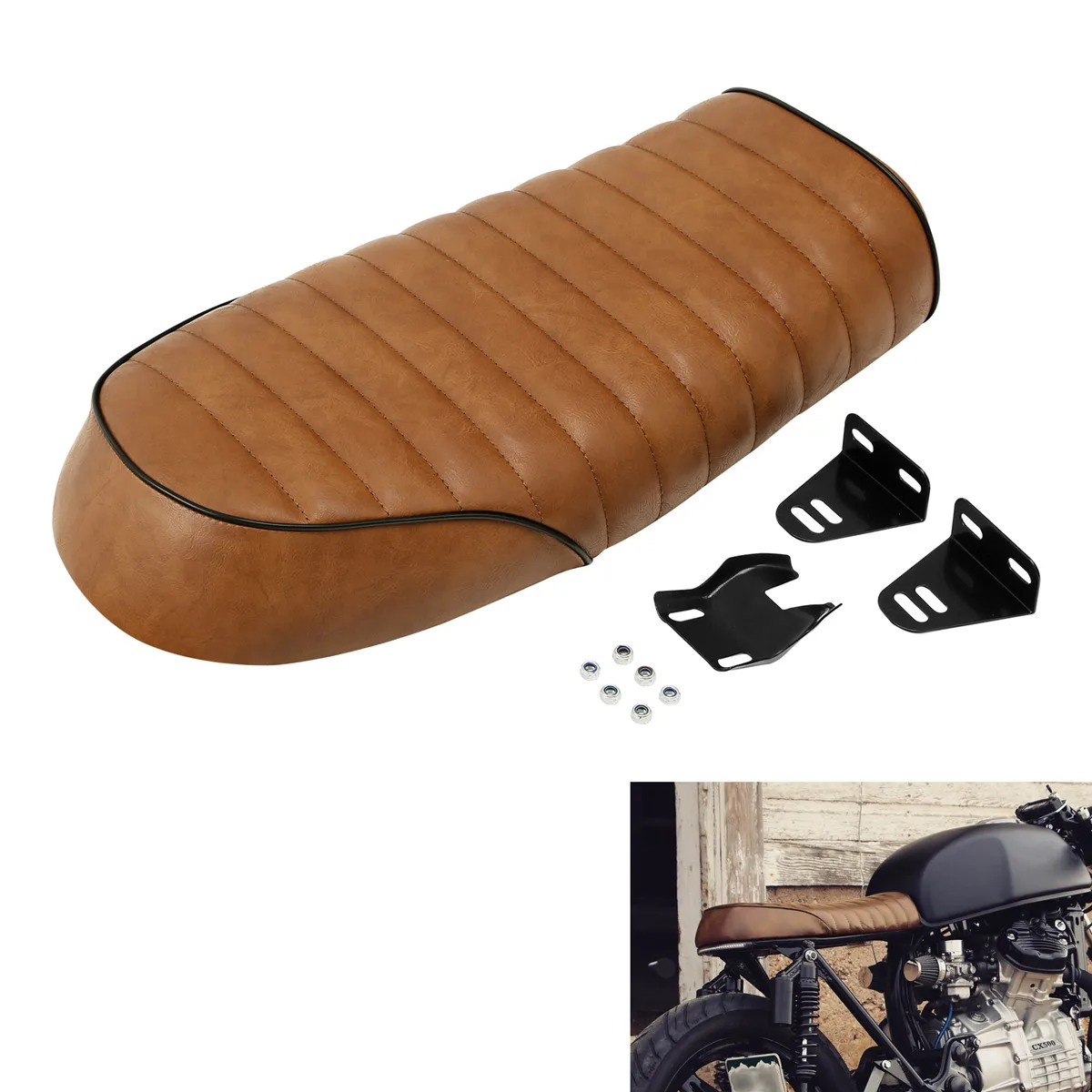Motorcycle Universal Vintage Cafe Racer Flat Brat & Hump Saddle Seat For Honda Suzuki Yamaha
Motorcycle Universal Vintage Cafe Racer Flat Brat & Hump Saddle Seat For Honda Suzuki Yamaha