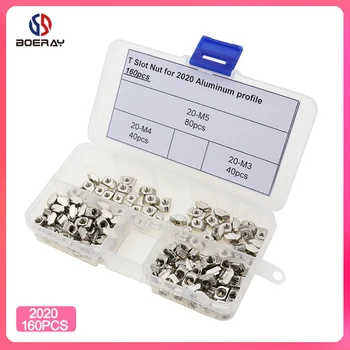 160pcs Assortment Kits M3 M4 M5 Aluminum Extrusion Profile T Slot 6mm Nut T Drop in Hammer Head Nut
160pcs Assortment Kits M3 M4 M5 Aluminum Extrusion Profile T Slot 6mm Nut T Drop in Hammer Head Nut