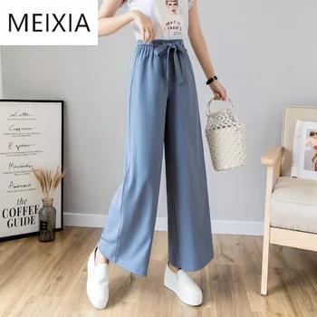 S-2xl Summer Lace Up Wide Leg Pants Women 2020 High Waist Chiffon Pants For Women Loose Black Trousers Women Pantalones Mujer
S-2xl Summer Lace Up Wide Leg Pants Women 2020 High Waist Chiffon Pants For Women Loose Black Trousers Women Pantalones Mujer