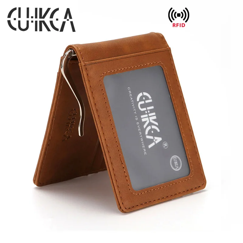 CUIKCA Unisex Rfid Wallet Slim Leather Wallet Money Clip Women Purse Men Metal Clip Business ID Credit Card Cases Travel Wallet
CUIKCA Unisex Rfid Wallet Slim Leather Wallet Money Clip Women Purse Men Metal Clip Business ID Credit Card Cases Travel Wallet