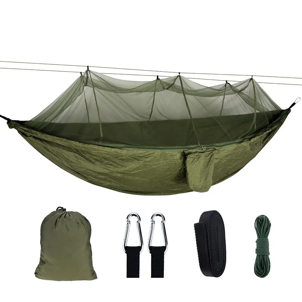 Hammock with Mosquito Net Travel Hammock Nylon for Adult Camping Outdoor Hanging Swinging Bed Portable Camping Tent Sleeping Bed
Hammock with Mosquito Net Travel Hammock Nylon for Adult Camping Outdoor Hanging Swinging Bed Portable Camping Tent Sleeping Bed