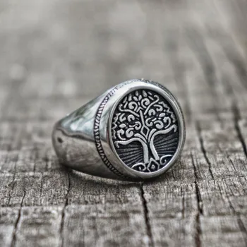 SECRET BOY Silver Colour Stainless Steel Tree of Life Signet Ring Classic Men Viking Amulet Rings Nordic Jewelry
SECRET BOY Silver Colour Stainless Steel Tree of Life Signet Ring Classic Men Viking Amulet Rings Nordic Jewelry