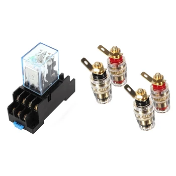 4Pcs Amplifier Speaker Terminal Binding Post 4mm Banana Plug Jack & 1 Set HH54P Coil 4PDT 14 Pins Electronetic Relay
4Pcs Amplifier Speaker Terminal Binding Post 4mm Banana Plug Jack & 1 Set HH54P Coil 4PDT 14 Pins Electronetic Relay