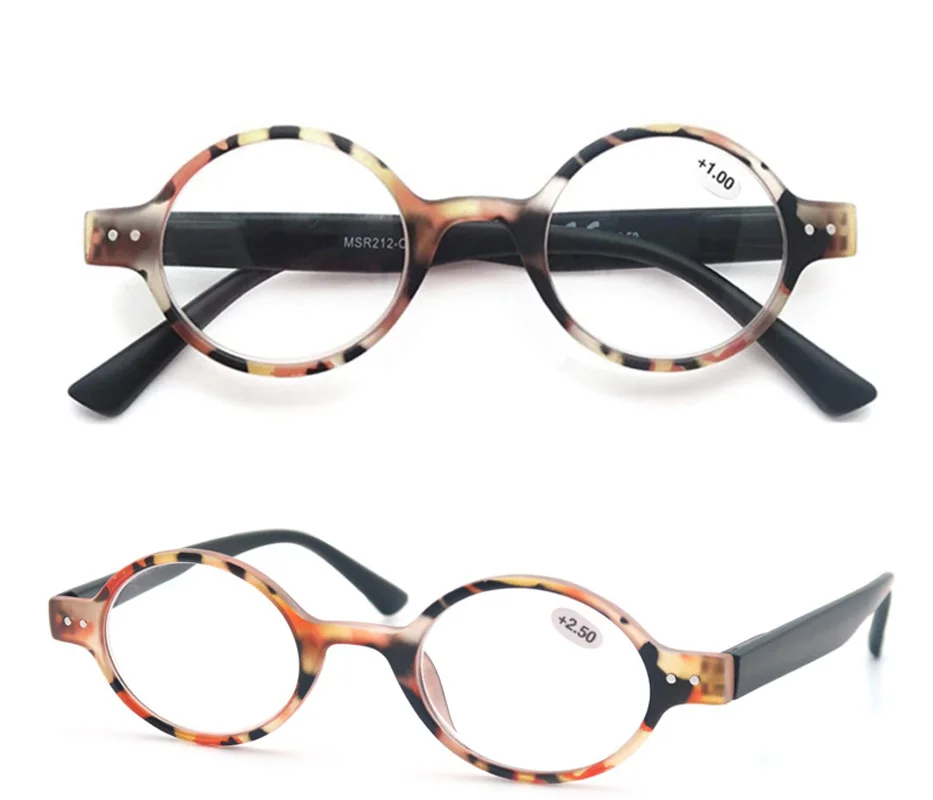 Круглые очки для чтения в стиле ретро мужчин и женщин лёгкие с пружинной петлей