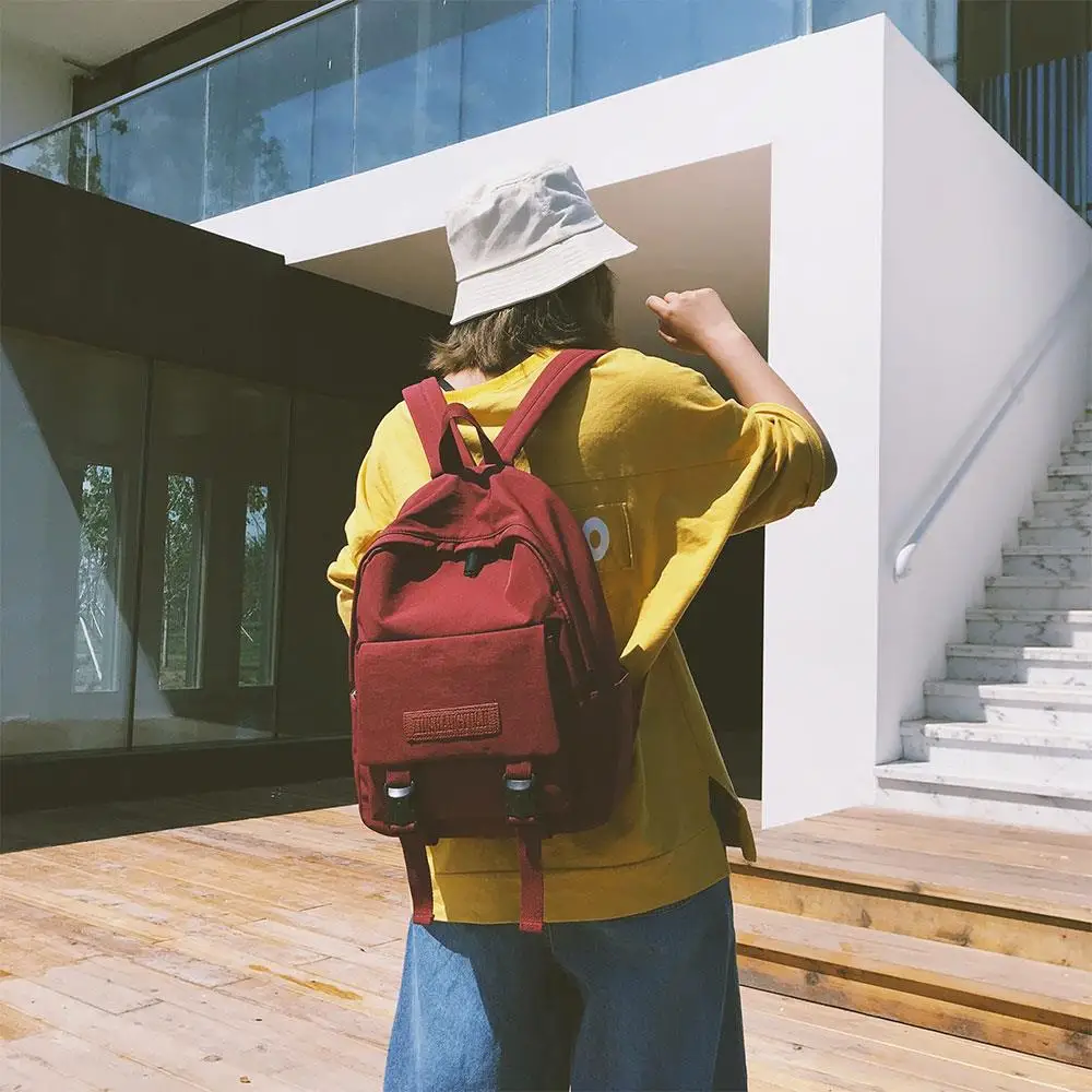 Backpack Solid Color Multi Pocket New College Outdoor Bags Girls Shoulder Bag Large Capacity Casual Women
Backpack Solid Color Multi Pocket New College Outdoor Bags Girls Shoulder Bag Large Capacity Casual Women