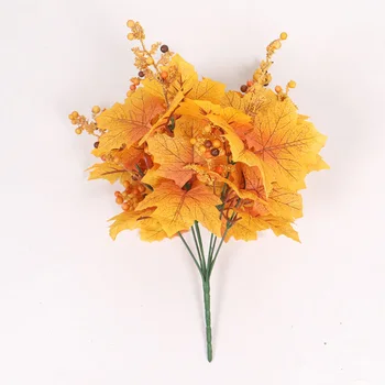 35cm Artificial Maple Leaf Berries Wreath Autumn Leaves Fake Simulation Bush Fall Maple Leaf Plant Vine Flower Weddings Decor
35cm Artificial Maple Leaf Berries Wreath Autumn Leaves Fake Simulation Bush Fall Maple Leaf Plant Vine Flower Weddings Decor