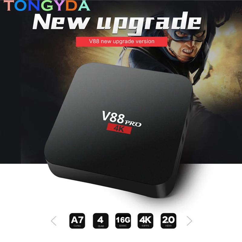2019 V88 PRO 4K Smart Set-top BOX Android 7.1 Quad Core Smart Media Player WIFI 100M LAN TV BOX HD Network Player Set Top Box
2019 V88 PRO 4K Smart Set-top BOX Android 7.1 Quad Core Smart Media Player WIFI 100M LAN TV BOX HD Network Player Set Top Box