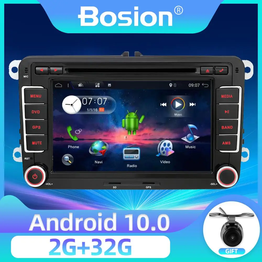 Bosion PX6 2din автомобильный gps Android 10 dvd плеер для Volkswagen Skoda POLO GOLF 5 6 PASSAT CC TIGUAN TOURAN Fabia Caddy 4G