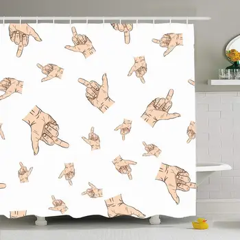 Shower Curtain Set with Hooks 66x72 Gesture Bad You Symbol Hand Pattern Sign Design Signs White Aggressive Symbols Textures
Shower Curtain Set with Hooks 66x72 Gesture Bad You Symbol Hand Pattern Sign Design Signs White Aggressive Symbols Textures
