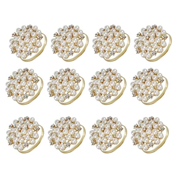 12 Pack Pearls Napkin Rings,Delicate Alloy Napkin Holder Ring Buckles perfect Table Setting Decor for Thanksgiving,Christmas,Wed
12 Pack Pearls Napkin Rings,Delicate Alloy Napkin Holder Ring Buckles perfect Table Setting Decor for Thanksgiving,Christmas,Wed