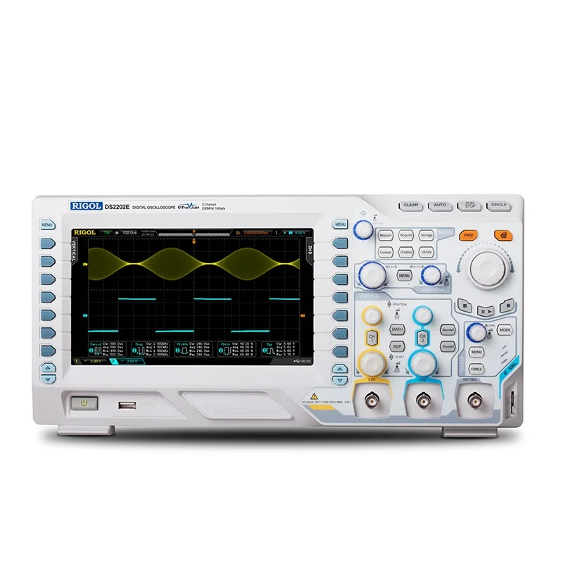 RIGOL DS2202E Two Channel 200MHz Bandwidth Digital Oscilloscope with Serial Bus Trigger and Decoding Function
RIGOL DS2202E Two Channel 200MHz Bandwidth Digital Oscilloscope with Serial Bus Trigger and Decoding Function