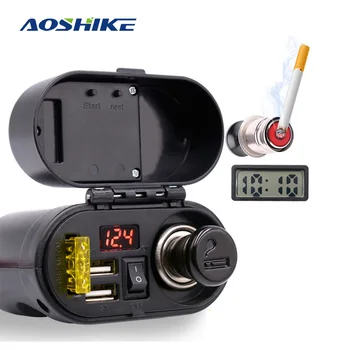 AOSHIKE 12V 3A Dual USB Waterproof Power Bank Charger Socket Display Voltmeter Lighter Calendar Motorcycle Multi-function Kit 
AOSHIKE 12V 3A Dual USB Waterproof Power Bank Charger Socket Display Voltmeter Lighter Calendar Motorcycle Multi-function Kit