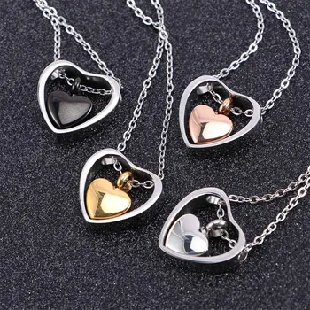Urn Necklace Double Heart Stainless Steel Cremation Jewelry Hold Loved Ones Ashes Keepsake Cremation Openable Memorial Necklace
Urn Necklace Double Heart Stainless Steel Cremation Jewelry Hold Loved Ones Ashes Keepsake Cremation Openable Memorial Necklace