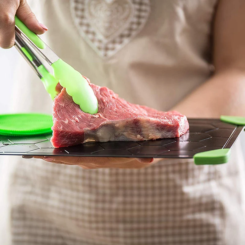 Yiwumart Fast Defrosting Meat Tray Aluminum Square Thawing Board Frozen Food Rapid Defrosting Thawing Plate Kitchen Accessories
Yiwumart Fast Defrosting Meat Tray Aluminum Square Thawing Board Frozen Food Rapid Defrosting Thawing Plate Kitchen Accessories