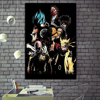 Goku Naruto Luffy Japan Anime Cartoon Characters Poster Canvas Painting Posters Prints Wall Art Picture Kids Room Decor Cuadros
Goku Naruto Luffy Japan Anime Cartoon Characters Poster Canvas Painting Posters Prints Wall Art Picture Kids Room Decor Cuadros