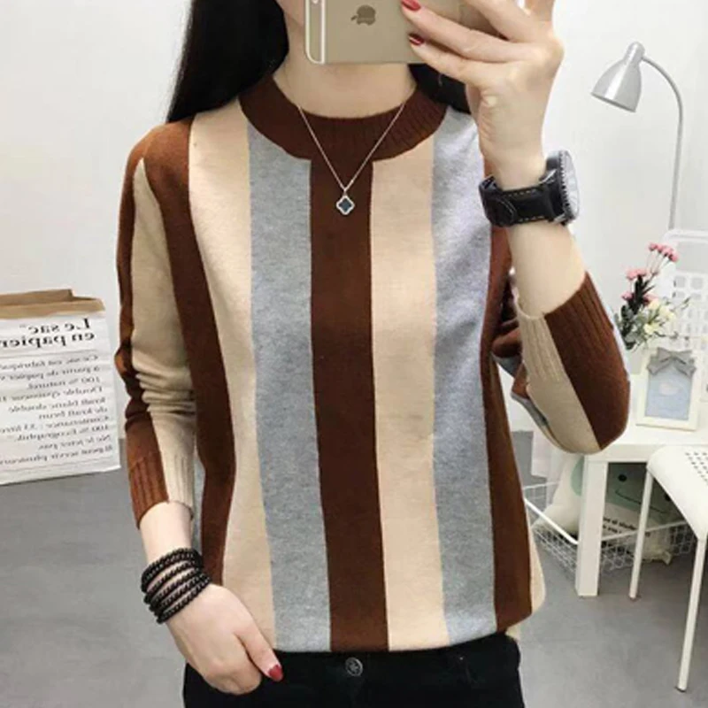 shintimes Pull Femme 2019 Autumn Winter Korean Sweater Long Sleeve Vertical Stripes Knitted Sweaters Pullover Womens Clothes
shintimes Pull Femme 2019 Autumn Winter Korean Sweater Long Sleeve Vertical Stripes Knitted Sweaters Pullover Womens Clothes