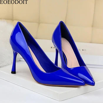 EOEODOIT Party Night Club Shoes 9 cm Stiletto Heels Pointed Toe Slip On Shinning Leather Pumps Women Fashion Sexy High Heels
EOEODOIT Party Night Club Shoes 9 cm Stiletto Heels Pointed Toe Slip On Shinning Leather Pumps Women Fashion Sexy High Heels