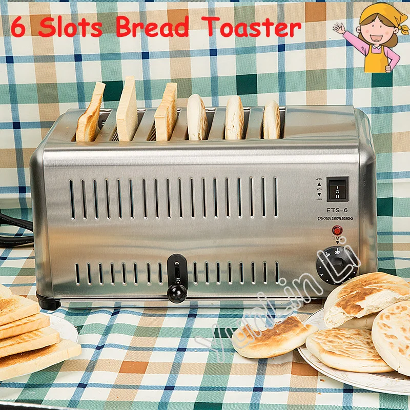 6 Slots Household Breakfast Toaster Commercial Toaster Breakfast Assistant Toaster Full Stainlles Steel Toast Oven
6 Slots Household Breakfast Toaster Commercial Toaster Breakfast Assistant Toaster Full Stainlles Steel Toast Oven