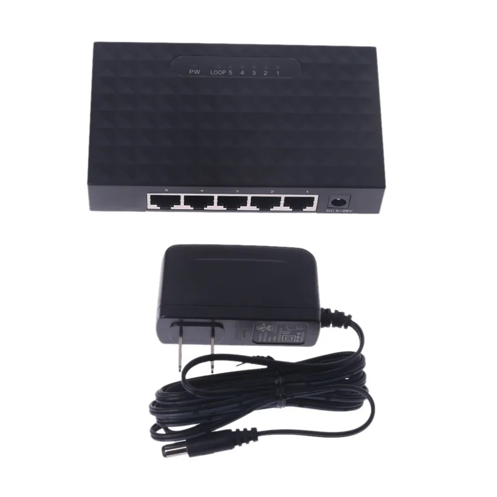 DC 5V 5 port RJ-45 10/100/1000 Gigabit Ethernet Network Switch Auto-MDI/MDIX Hub Au09 19 Dropship
DC 5V 5 port RJ-45 10/100/1000 Gigabit Ethernet Network Switch Auto-MDI/MDIX Hub Au09 19 Dropship