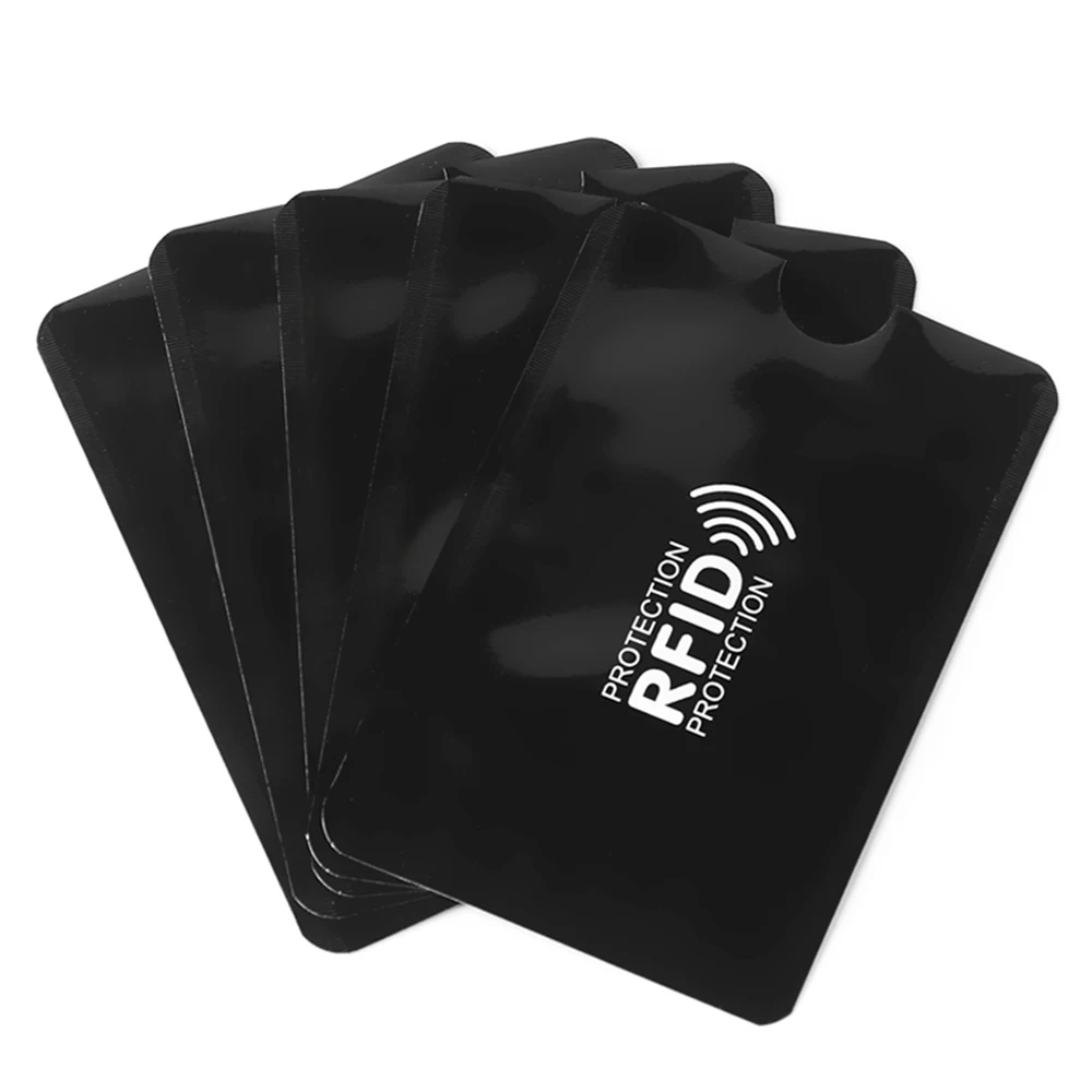 

Funda protectora de tarjeta de bloqueo de cartera RFID inteligente antirrobo de 10 Uds para evitar el escaneo no autorizado del soporte de las tarjetas de aluminio