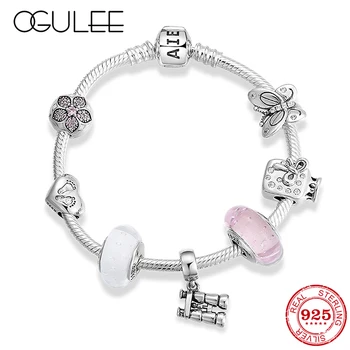 Hight Quality 925 Sterling Silver Butterfly wishing bottle Heart Glass Beads Bangles Bangles for Women Pendant Bracelets Jewelry 
Hight Quality 925 Sterling Silver Butterfly wishing bottle Heart Glass Beads Bangles Bangles for Women Pendant Bracelets Jewelry