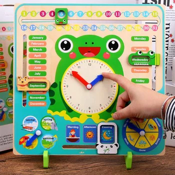 Teaching Learning For Kids Multifunctional Calendar Clock Wooden Kindergarten Early Education Toy Non Toxic Home Chamfered
Teaching Learning For Kids Multifunctional Calendar Clock Wooden Kindergarten Early Education Toy Non Toxic Home Chamfered