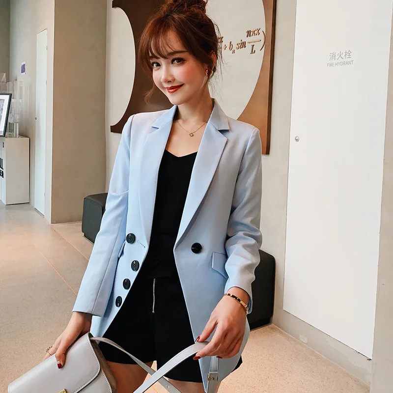 Casual Blazer Women Basic Notched Collar Solid Blazer Pockets Chic Tops Office Ladies Retro Double Button Suit Jackets Plus Size
Casual Blazer Women Basic Notched Collar Solid Blazer Pockets Chic Tops Office Ladies Retro Double Button Suit Jackets Plus Size