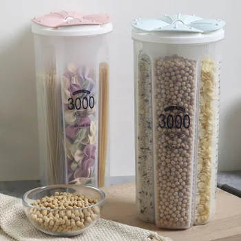 3/2.5/1.5L Food Containers Creative Divided Transparent Sealed Cans Grain Storage Boxes Household Food Jar Milk Powder Tank 
3/2.5/1.5L Food Containers Creative Divided Transparent Sealed Cans Grain Storage Boxes Household Food Jar Milk Powder Tank