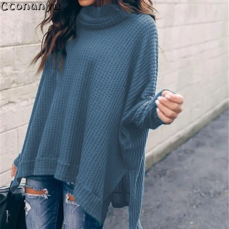 Women Turtleneck Knitted Sweater 2019 Autumn Winter Asymmetrical Pullovers Casual Side Split Female Tops
Women Turtleneck Knitted Sweater 2019 Autumn Winter Asymmetrical Pullovers Casual Side Split Female Tops